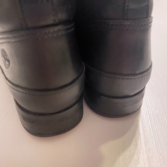 Vintage Timberland Somers Falls Black Leather Ankle Boots Women's Size‎ 6.5 - Picture 7 of 12